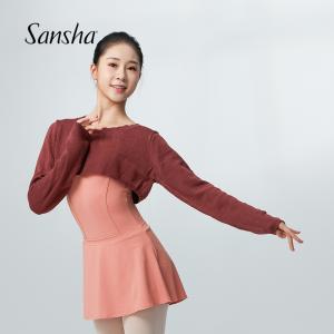 sansha 法國三沙芭蕾舞蹈熱身針織護(hù)肩女 秋冬保暖上衣短款外套