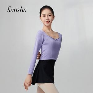 sansha 三沙舞蹈毛衣女練功服女 長(zhǎng)袖針織上衣芭蕾舞秋冬保暖外套