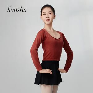 sansha 三沙舞蹈毛衣女練功服女 長(zhǎng)袖針織上衣芭蕾舞秋冬保暖外套