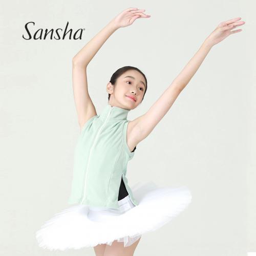 sansha 三沙舞蹈馬甲 少女芭蕾舞練功服女秋冬保暖外套現(xiàn)代舞馬甲