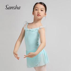 sansha 三沙舞蹈服兒童女 吊帶芭蕾舞裙彈力柔軟帶裙練功服舞蹈裙